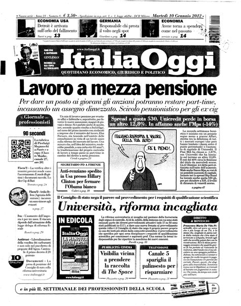 Italia oggi : quotidiano di economia finanza e politica